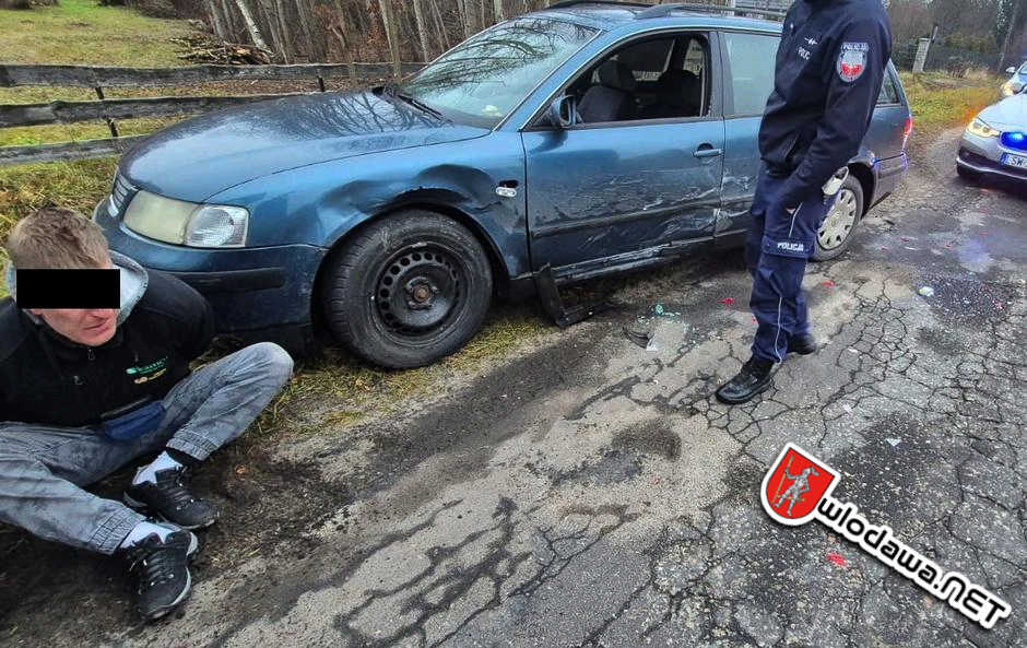 112: Pijany mieszkaniec Świdnika uciekał przez dwa powiaty. Policjanci zepchnęli uciekiniera do rowu
