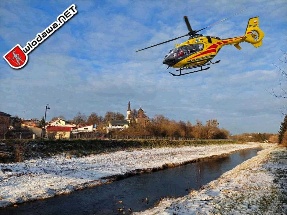 112: Śmigłowiec LPR zabrał z Podzamcza pijana 13-latka która wpadła do Włodawki Wydarzenia z miasta Włodawy powiat włodawskiego i gminy Włodawa oraz Polesie Zachodnie na Sygnale i 24 na dobę